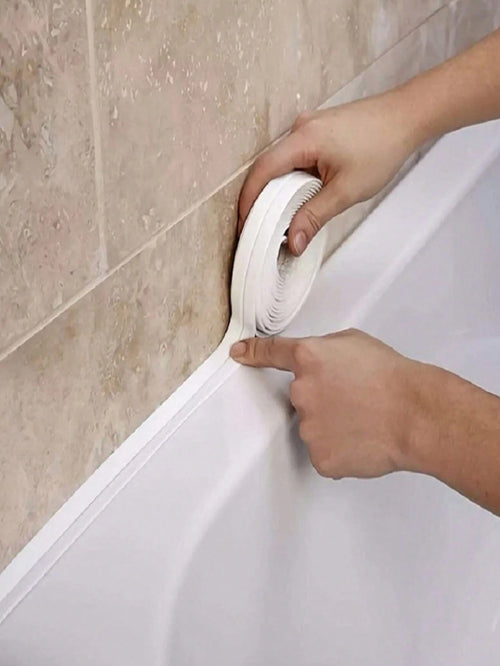 Self-Adhesive Bathroom Sealing Tape- Heavy Duty Waterproof Sealant For Bathtub, Shower, Sink, Toilet, Floor And Wall Edges- Easy DIY Waterproof Solution, Toilet Sealing| Smooth Surface| Waterproof