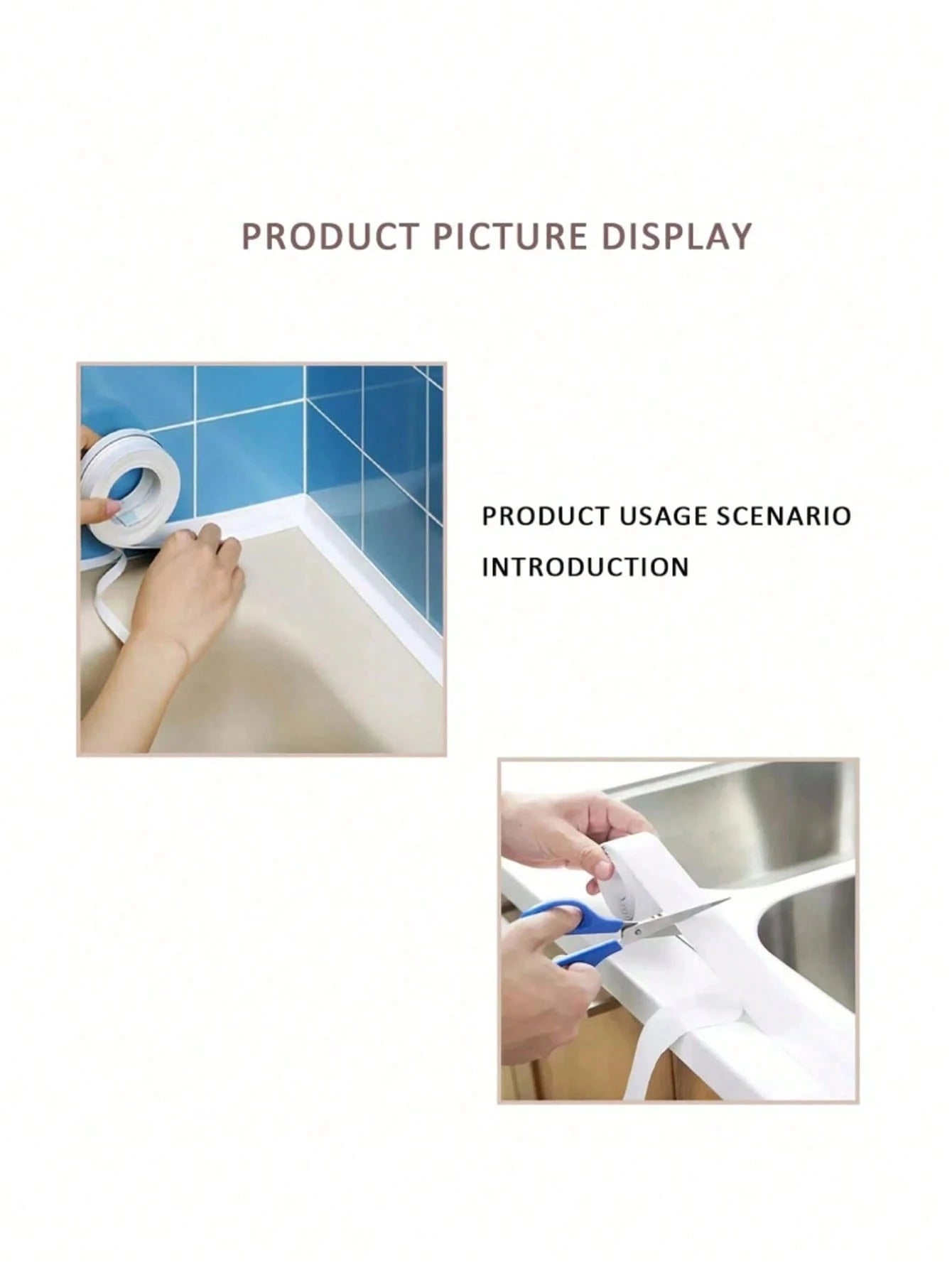 Self-Adhesive Bathroom Sealing Tape- Heavy Duty Waterproof Sealant For Bathtub, Shower, Sink, Toilet, Floor And Wall Edges- Easy DIY Waterproof Solution, Toilet Sealing| Smooth Surface| Waterproof