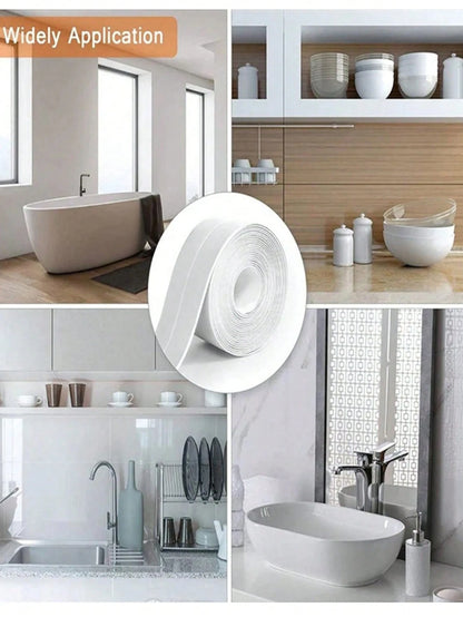 Self-Adhesive Bathroom Sealing Tape- Heavy Duty Waterproof Sealant For Bathtub, Shower, Sink, Toilet, Floor And Wall Edges- Easy DIY Waterproof Solution, Toilet Sealing| Smooth Surface| Waterproof
