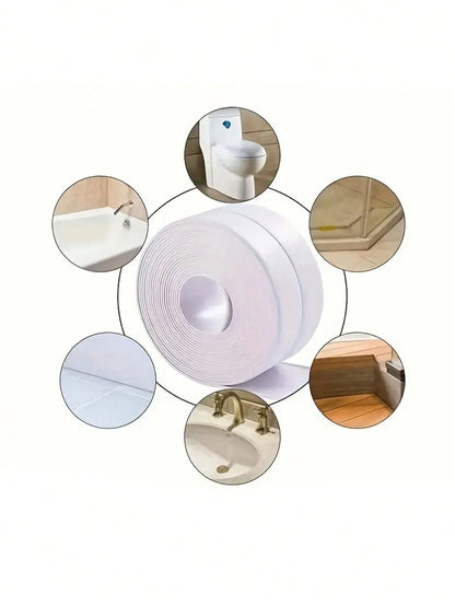Self-Adhesive Bathroom Sealing Tape- Heavy Duty Waterproof Sealant For Bathtub, Shower, Sink, Toilet, Floor And Wall Edges- Easy DIY Waterproof Solution, Toilet Sealing| Smooth Surface| Waterproof