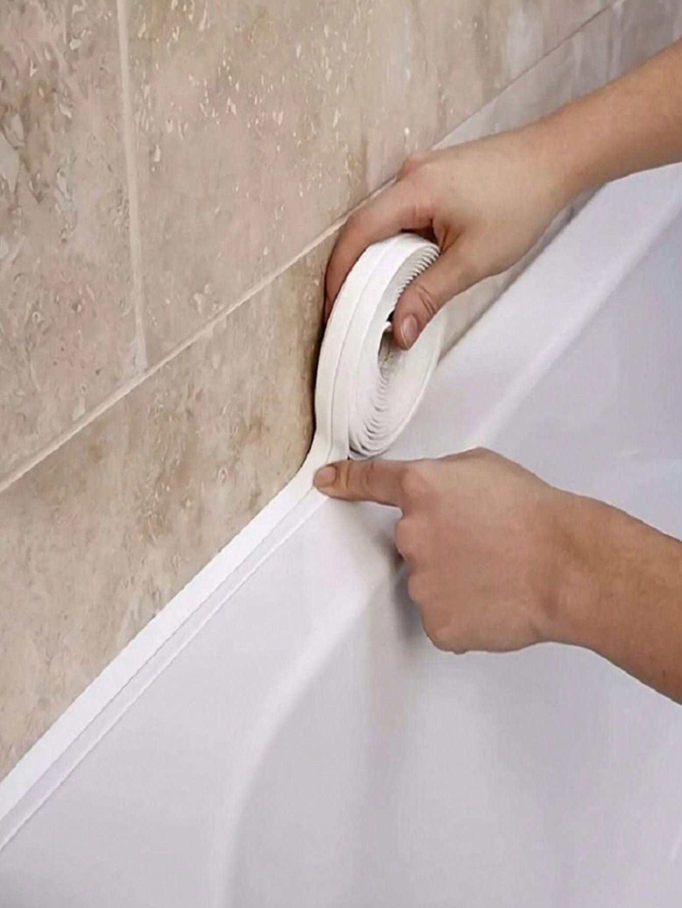 Self-Adhesive Bathroom Sealing Tape- Heavy Duty Waterproof Sealant For Bathtub, Shower, Sink, Toilet, Floor And Wall Edges- Easy DIY Waterproof Solution, Toilet Sealing| Smooth Surface| Waterproof
