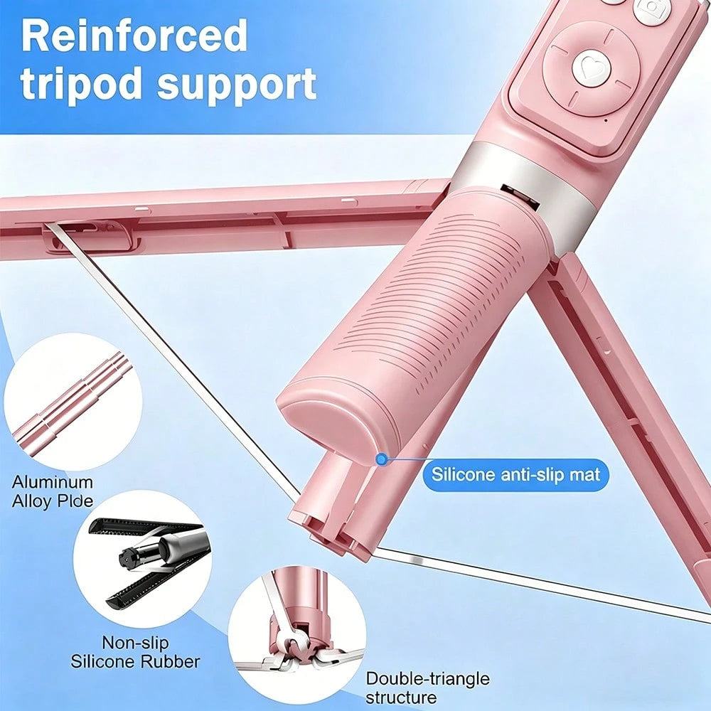 Selfie Stick Tripod With Dual Fill Lights, Adjustable Dimming Knob, For Makeup, Live Streaming, YT Videos, TK, Photography, Compatible With Cameras & Smartphones Telescopic Phone Selfie Stand