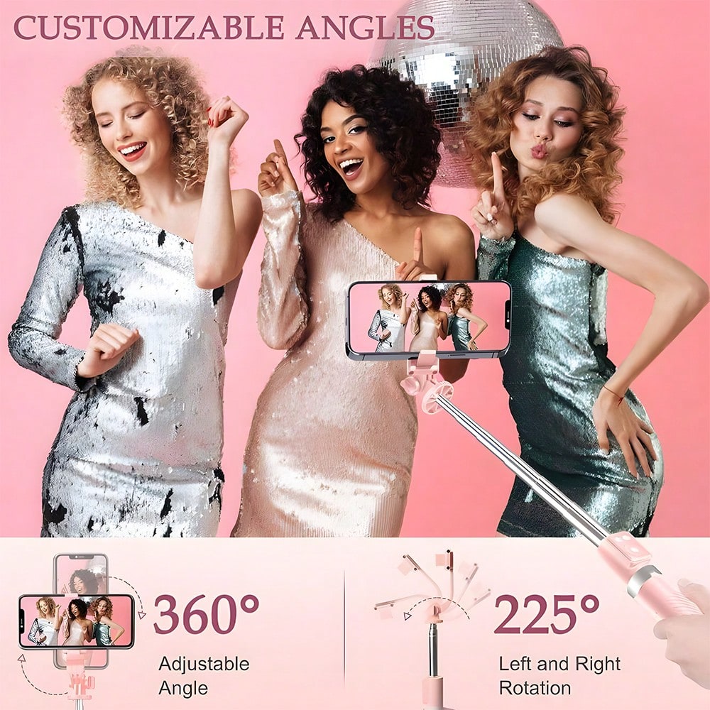 Selfie Stick Tripod With Dual Fill Lights, Adjustable Dimming Knob, For Makeup, Live Streaming, YT Videos, TK, Photography, Compatible With Cameras & Smartphones Telescopic Phone Selfie Stand