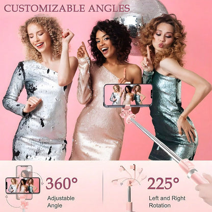 Selfie Stick Tripod With Dual Fill Lights, Adjustable Dimming Knob, For Makeup, Live Streaming, YT Videos, TK, Photography, Compatible With Cameras & Smartphones Telescopic Phone Selfie Stand