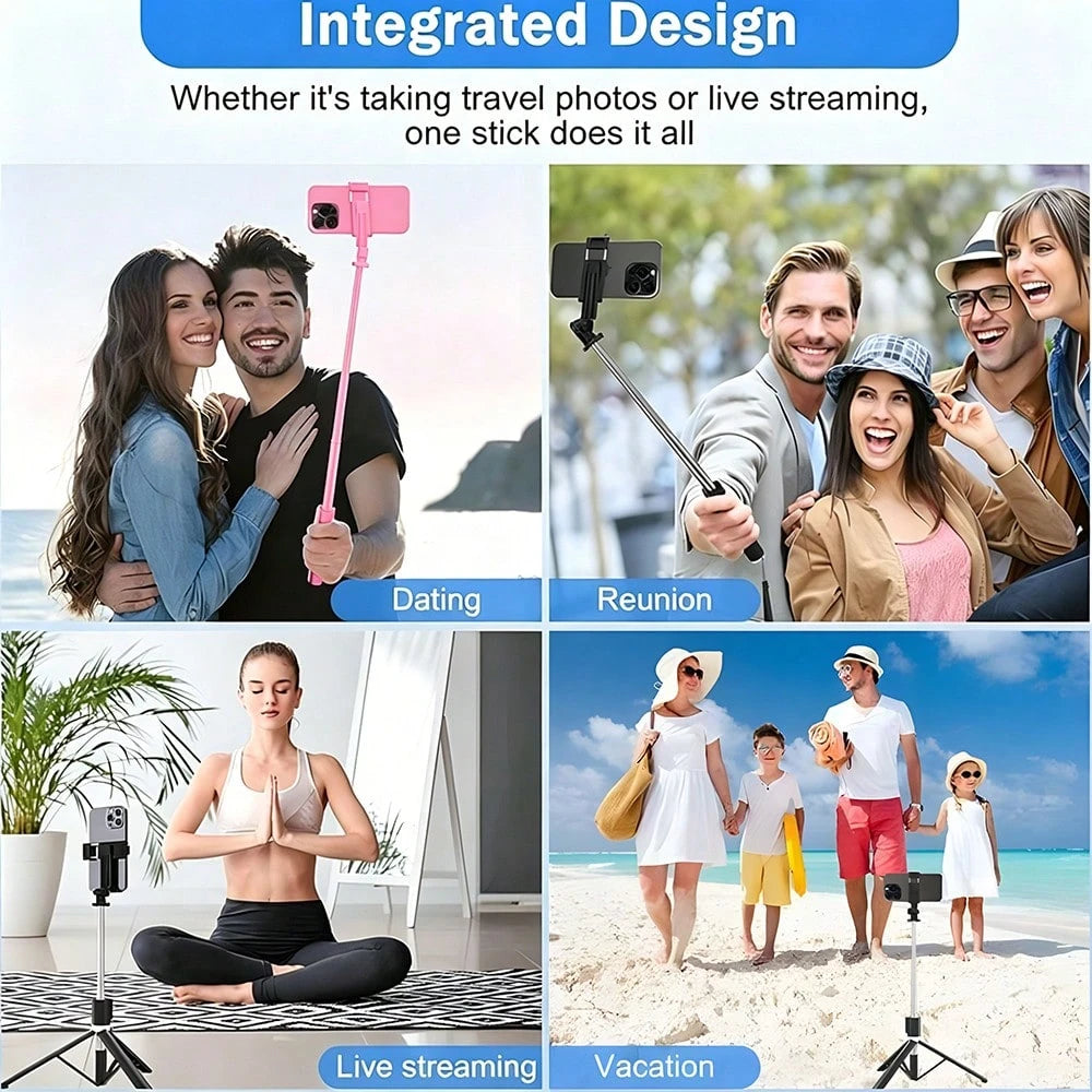 Selfie Stick Tripod With Dual Fill Lights, Adjustable Dimming Knob, For Makeup, Live Streaming, YT Videos, TK, Photography, Compatible With Cameras & Smartphones Telescopic Phone Selfie Stand