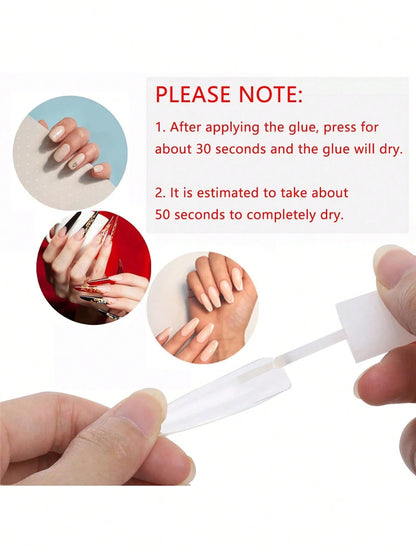 SHANGFEIYA 10g Nail Glue, Quick-Drying Adhesive For Wearing Nail Acrylic, Long Lasting No Discoloration, No UV Lamp Needed