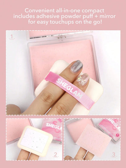 SHEGLAM Mattifying Blot Papers With Puff And Mirror 50Pcs-Rose Brand Beauty Cosmetic Makeup For Women And Girls
