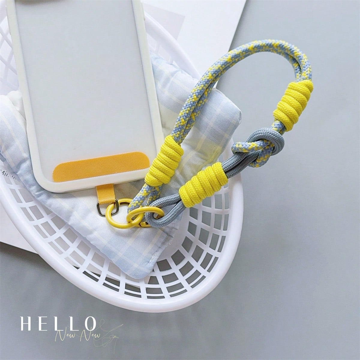Shockproof Lanyard Gasket New Handmade Woven Short Wrist Strap With Phone Case Connector Universal Phone Case Accessory Anti-Slip Anti-Drop Portable Pendant Spring Gift Birthday Anniversary Wedding Pa