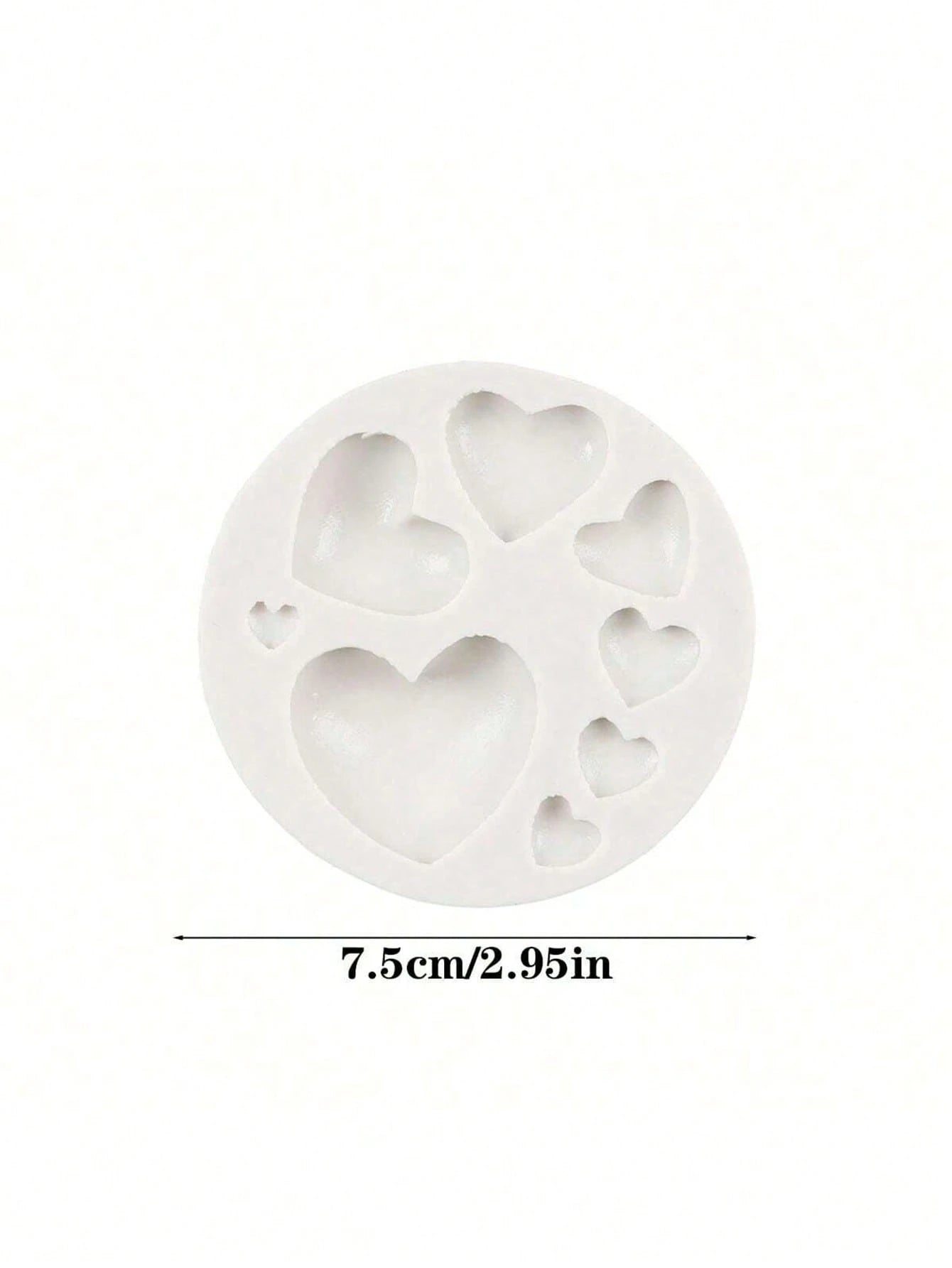 SikeSike 1pc Heart-Shaped Silicone Mold, Candle Mold, Soap Mold, DIY Soft Clay Resin Decoration Mold, Handmade Decorative Art Tool