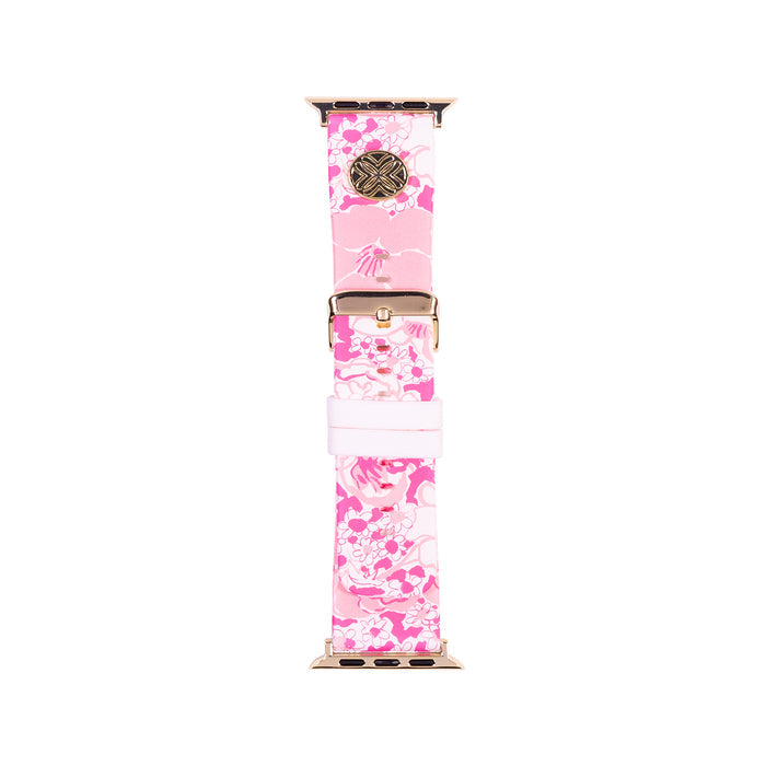 Silicone Apple Watch Band, Conch Shell Pink Burst of Joy