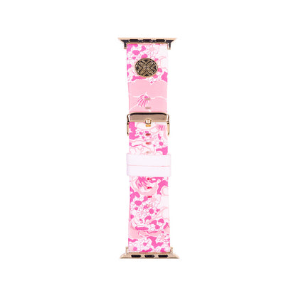 Silicone Apple Watch Band, Conch Shell Pink Burst of Joy