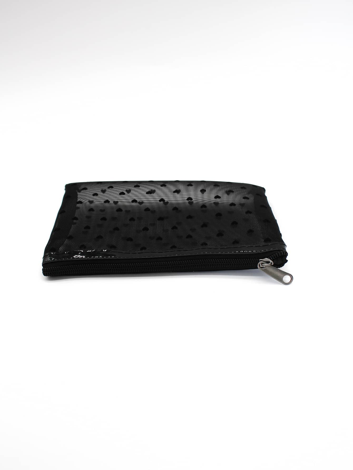 Simple Style Mesh Cosmetic Bag With Heart Shape Pattern, Makeup Bag Makeup Pouch Skincare Bag Toiletry Bag Packing Cubes, Travel Essentials Cruise Essentials Dorm Essentials, Wedding Bridesmaid Gifts