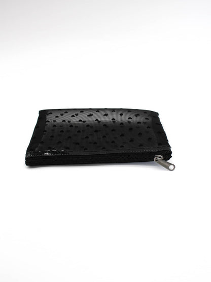Simple Style Mesh Cosmetic Bag With Heart Shape Pattern, Makeup Bag Makeup Pouch Skincare Bag Toiletry Bag Packing Cubes, Travel Essentials Cruise Essentials Dorm Essentials, Wedding Bridesmaid Gifts