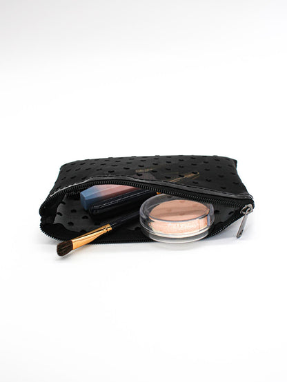 Simple Style Mesh Cosmetic Bag With Heart Shape Pattern, Makeup Bag Makeup Pouch Skincare Bag Toiletry Bag Packing Cubes, Travel Essentials Cruise Essentials Dorm Essentials, Wedding Bridesmaid Gifts