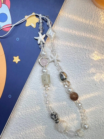 Simple White Bowknot Mobile Phone Case Lanyard Pendant, Short And Convenient, Suitable For All Mobile Phones, Cameras, With Chain And Rope, Handheld, Wrist Strap, Anti-Lost, Shockproof, For Women Gift