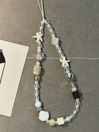 Simple White Bowknot Mobile Phone Case Lanyard Pendant, Short And Convenient, Suitable For All Mobile Phones, Cameras, With Chain And Rope, Handheld, Wrist Strap, Anti-Lost, Shockproof, For Women Gift