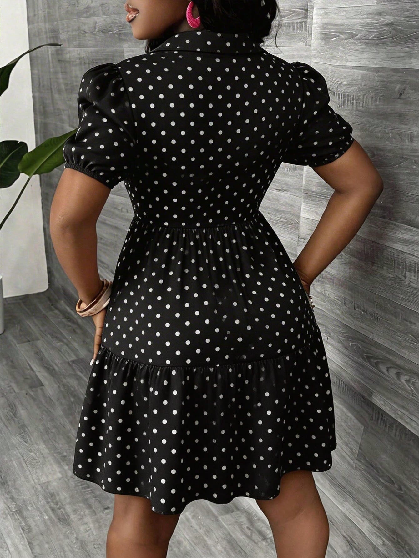 Slaydiva Women's Summer White Floral Mini Shirt Dress, Puff Sleeve A-Line Boho Tropical Holiday Vacation Beach Outfits, Palm Tree Graphic Country Sun Dresses