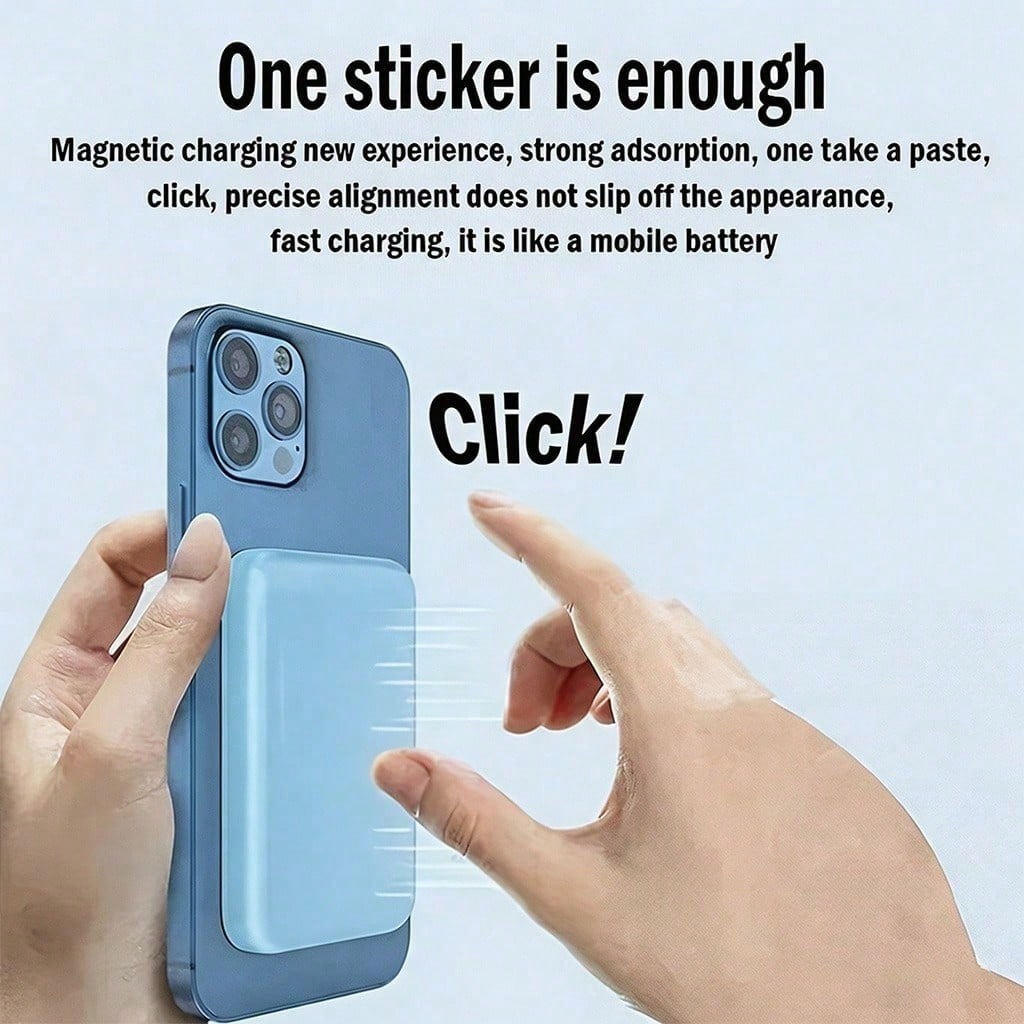 Slim Compact Portable Magnetic Wireless Power Bank 5000mAh 15W Wireless Charging 22.5W PD Fast Charging Phone Charger Strong Magnetic Attachment Back To School Supplies Lightweight Compact Charger For