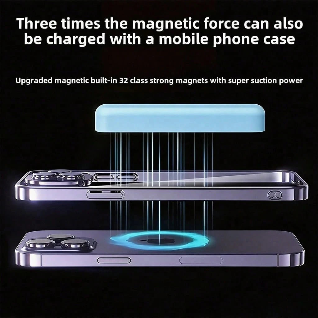 Slim Compact Portable Magnetic Wireless Power Bank 5000mAh 15W Wireless Charging 22.5W PD Fast Charging Phone Charger Strong Magnetic Attachment Back To School Supplies Lightweight Compact Charger For
