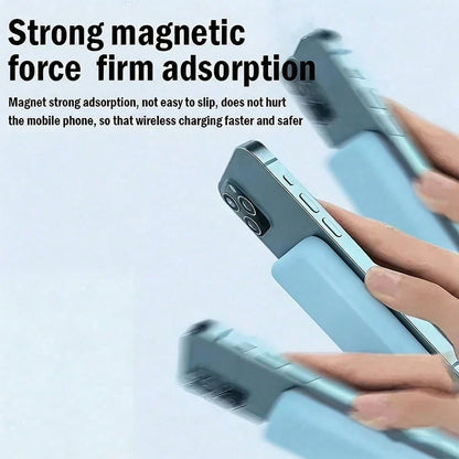 Slim Compact Portable Magnetic Wireless Power Bank 5000mAh 15W Wireless Charging 22.5W PD Fast Charging Phone Charger Strong Magnetic Attachment Back To School Supplies Lightweight Compact Charger For