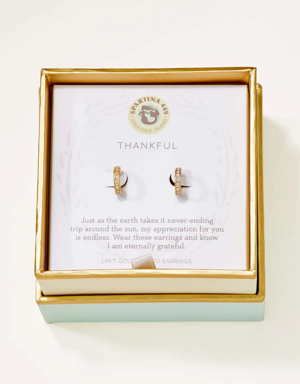 SLV Hoop Earrings Thankful/Ring Gold
