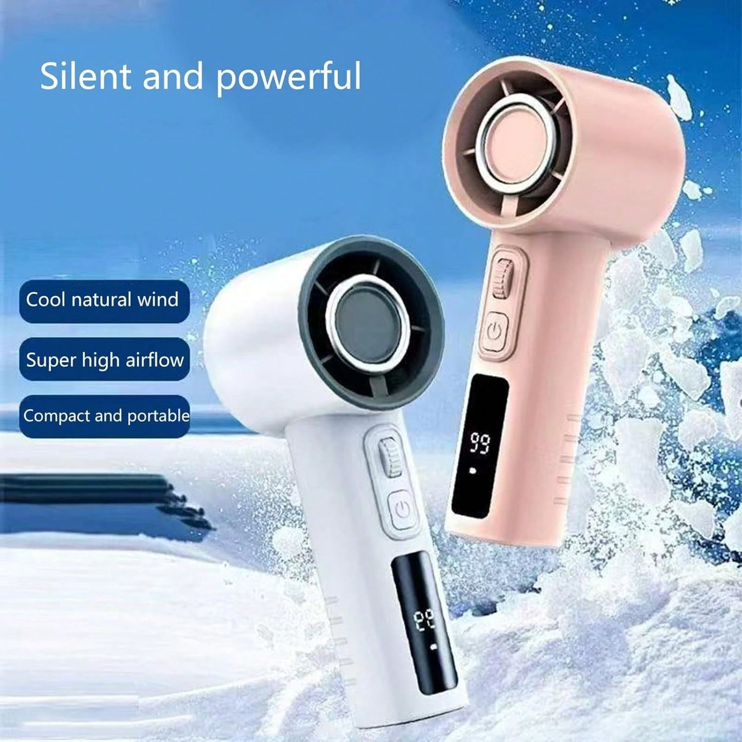 Small Pocket Fan Digital Display Small Cooling Outdoor Table With Large Battery Suitable For Own Use Pocket Size Fan