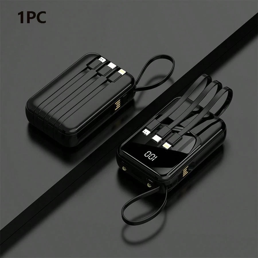 Small Portable Charger Power Bank PD20w Fast Charging Comes With Flashlight, Battery Pack 10000mAh, Fast Charging Portable Phone Charger For IPhone/Android(Black)