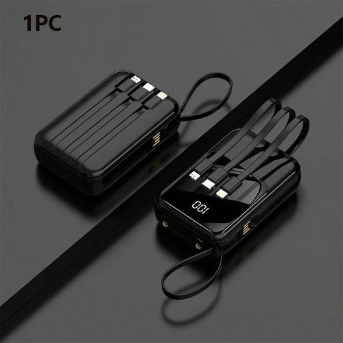 Small Portable Charger Power Bank PD20w Fast Charging Comes With Flashlight, Battery Pack 10000mAh, Fast Charging Portable Phone Charger For IPhone/Android(Black)