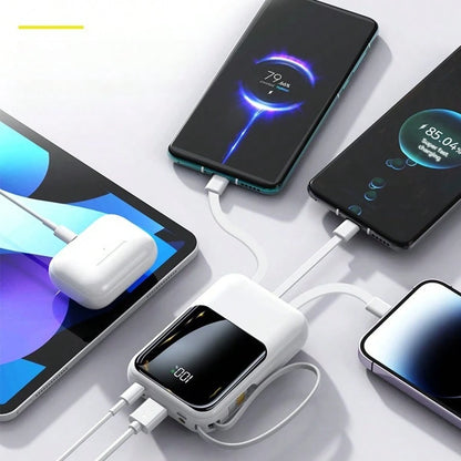 Small Portable Charger Power Bank PD20w Fast Charging Comes With Flashlight, Battery Pack 10000mAh, Fast Charging Portable Phone Charger For IPhone/Android(Black)