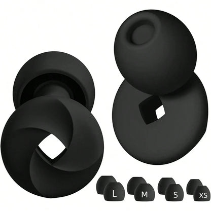 Soft Silicone Earplugs- Super Comfortable, Reusable Noise Cancelling Earplugs For Sleeping, Deep Focus, Travel, Sensitivity| Flexible Hearing Protection| Customizable Fit| 30dB (SNR) Noise Reducti