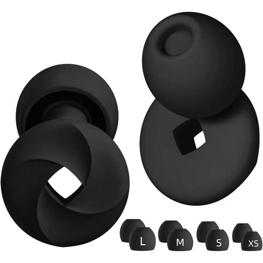 Soft Silicone Earplugs- Super Comfortable, Reusable Noise Cancelling Earplugs For Sleeping, Deep Focus, Travel, Sensitivity| Flexible Hearing Protection| Customizable Fit| 30dB (SNR) Noise Reducti
