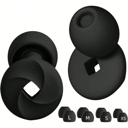 Soft Silicone Earplugs- Super Comfortable, Reusable Noise Cancelling Earplugs For Sleeping, Deep Focus, Travel, Sensitivity| Flexible Hearing Protection| Customizable Fit| 30dB (SNR) Noise Reducti