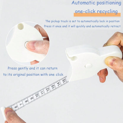Soft Tape Measure For Body, Waist, Bust And Thigh Measurement- Retractable Fitness Measuring Tape, Plastic Material, Suitable For Home And Gym Use