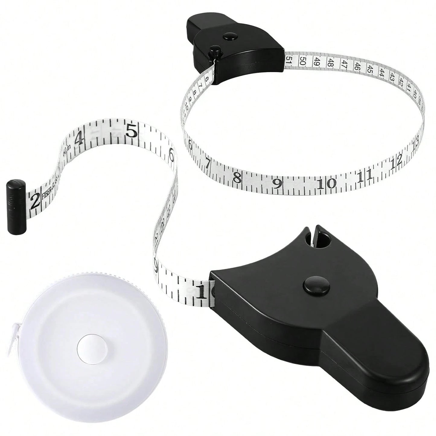Soft Tape Measure For Body, Waist, Bust And Thigh Measurement- Retractable Fitness Measuring Tape, Plastic Material, Suitable For Home And Gym Use