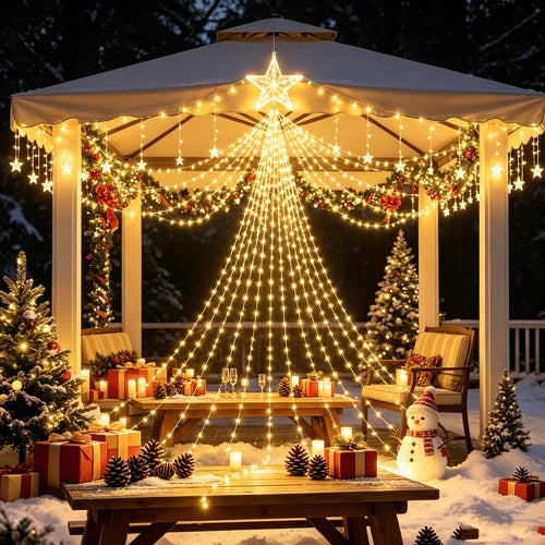 Solar Waterfall Fairy String Lights, Cascading Icicle Curtain 180LED Lights, Solar Powered Hanging Decorative Lights For Christmas Xmas Holiday Party Wedding Garden Yard Patio Eaves Wall Decoration