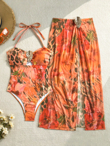 Soleia Plus Size New Arrival Printed Knit Swimwear Set Summer Beach Outfit Vacation Bikini Bathing Suits