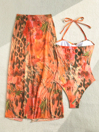 Soleia Plus Size New Arrival Printed Knit Swimwear Set Summer Beach Outfit Vacation Bikini Bathing Suits