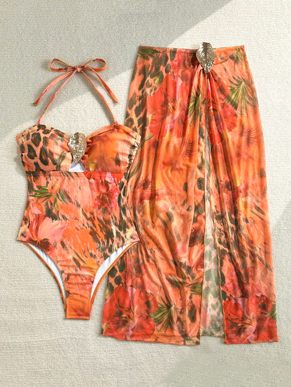 Soleia Plus Size New Arrival Printed Knit Swimwear Set Summer Beach Outfit Vacation Bikini Bathing Suits