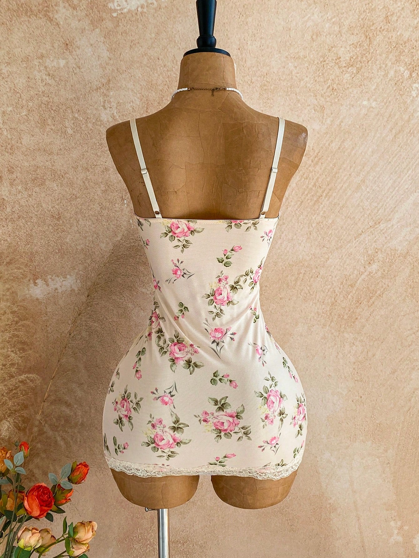 Soleia Vacation Lace Cup Detail Tropical Floral Mesh Bodycon Mini Dress For Dating Club Night Out Party Sexy Boho Summer Women Black And White Leopard Print