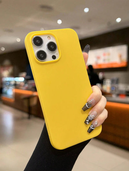 Solid Color Basic Silicone Phone Case 5pcs/Pack Candy Color TPU Phone Case Compatible With Apple Phones Spring