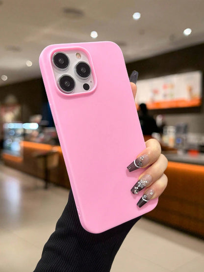 Solid Color Basic Silicone Phone Case 5pcs/Pack Candy Color TPU Phone Case Compatible With Apple Phones Spring