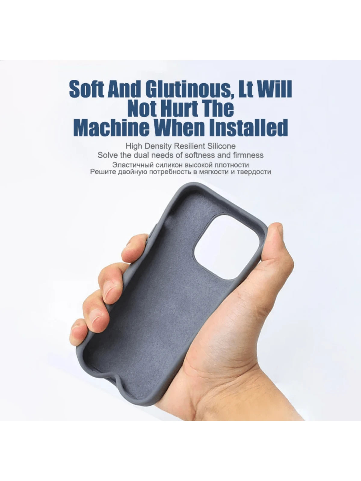 Solid Color Blue Luxury Silicone Shockproof Solid Solid Color Blue Fashion Liquid Silicone 1pc Luxury Liquid Silicone Phone Case Compatible With IPhone 17 Air, 16e, 11, 13, 12, 14, 15 Pro Max Compatib