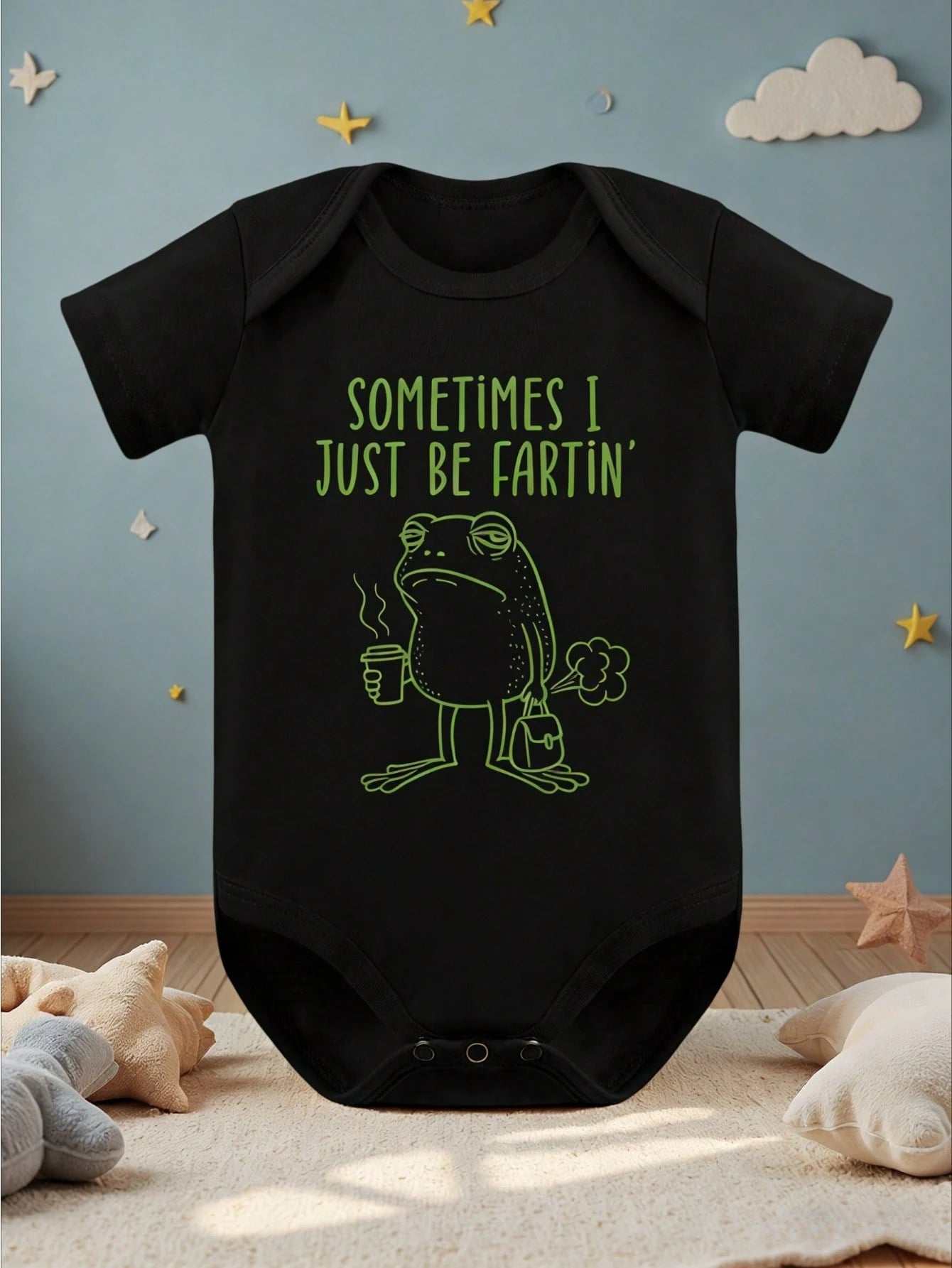 Sometimes I Just Be Fartin' Infant| Funny Frog Baby Bodysuit, Perfect Baby Shower Gift