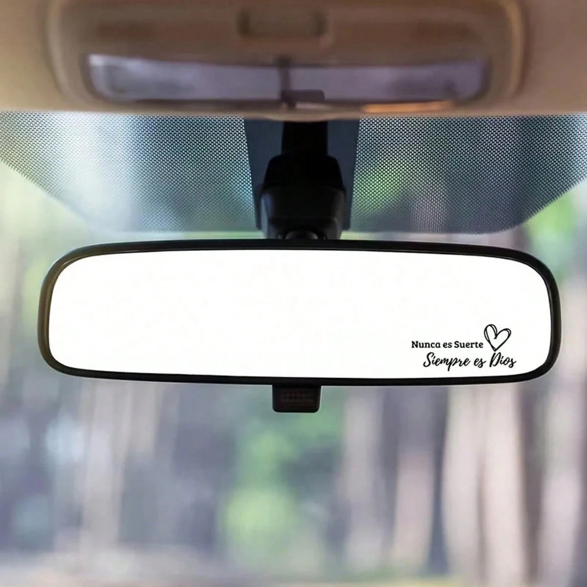 Spanish Inspirational Quote "Never By Luck, But By Eternity" Sticker- Car Rearview Mirror Decal- For Cars, Laptops, Trucks, Motorcycles, Computers, And Phones- Perfect Holiday Gift