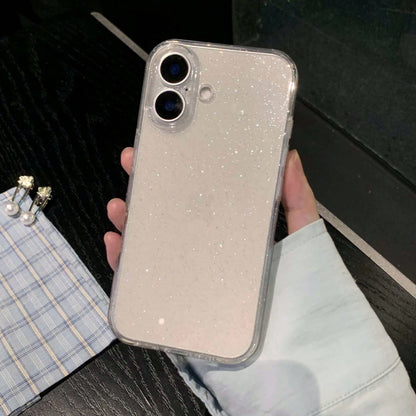 Sparkling Star Transparent Phone Case, Compatible With IPhone 16/15/14/13/12/11 Pro Max Plus/8/7, Soft Silicone Protective Cover, An Ideal Gift. Suitable For And Christmas.