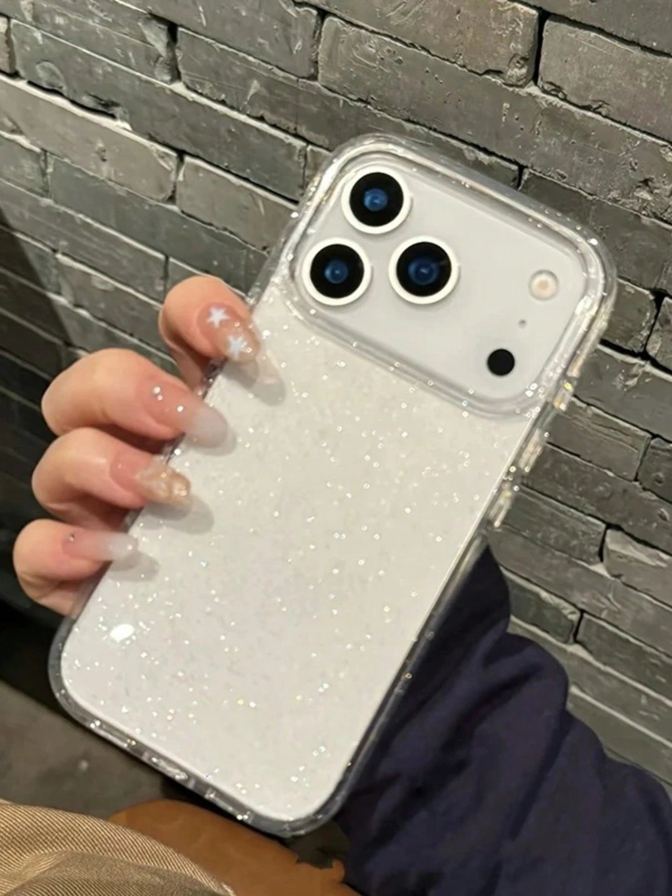 Sparkling Star Transparent Phone Case, Compatible With IPhone 16/15/14/13/12/11 Pro Max Plus/8/7, Soft Silicone Protective Cover, An Ideal Gift. Suitable For And Christmas.
