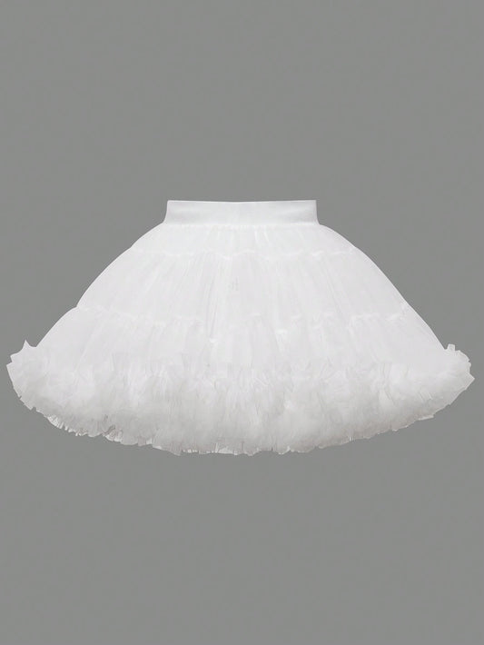 Sparklyn Baby Girls' Elegant, Gorgeous, And Lovely Pink Tulle Puff Skirt, Perfect For Parties In Spring And Summer