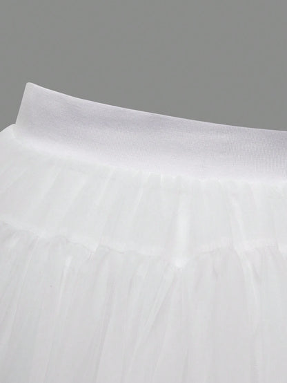 Sparklyn Baby Girls' Elegant, Gorgeous, And Lovely Pink Tulle Puff Skirt, Perfect For Parties In Spring And Summer
