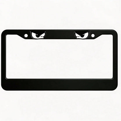 Specially Designed For Decorative License Plate Frames, Square Aluminum Black Devil Eye Cartoon Style Car License Plate Holder, Car Modification, 12.2X 6.3inch Rust-Proof Metal License Plate Sign With