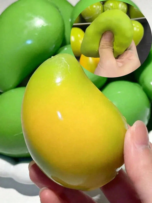 Squishy Handmade Crunchy Mango Stress Relief Ball Squeeze Toy, Color-Changing Soft Mango Stress Relief Toy, Scented Mango Squishy Stress Relief Squeeze Toy, Color-Changing Soft Mango Squishy Stress Re